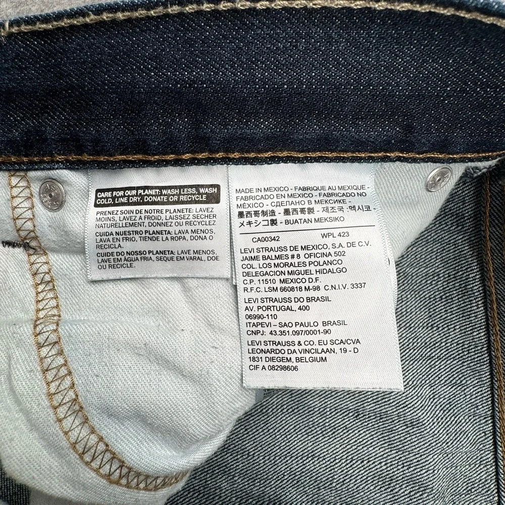 Levi's 514 Jeans Straight Mens Sz 33x32 Fits 34x32 Dark Wash Blue Jeans‎